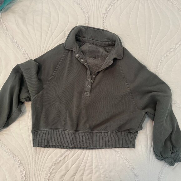 aerie Sweaters - Aerie Quarter Snap Sweatshirt
